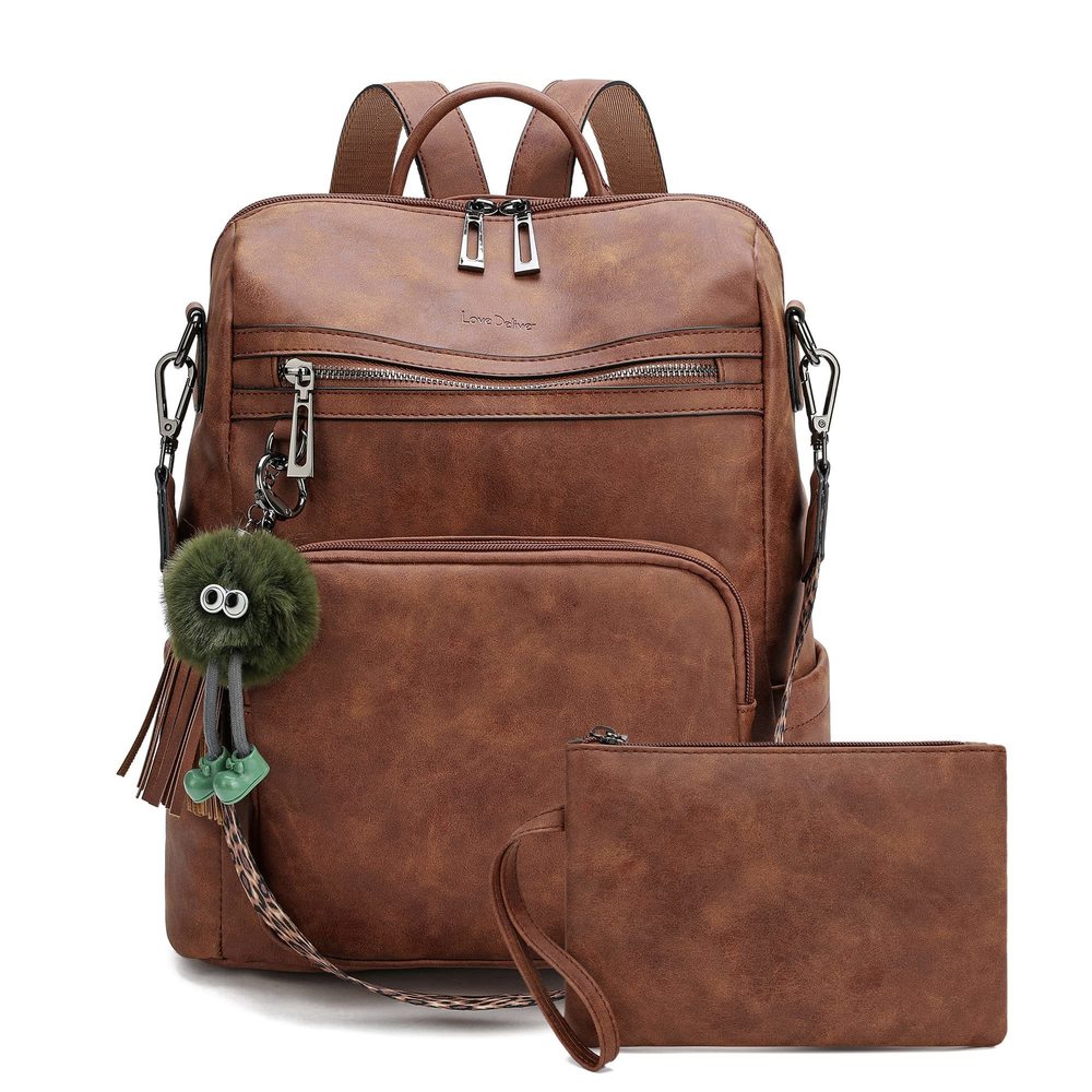 Leather Backpack Purse for Women Travel Fashion Ladies Shoulder Bags😌
